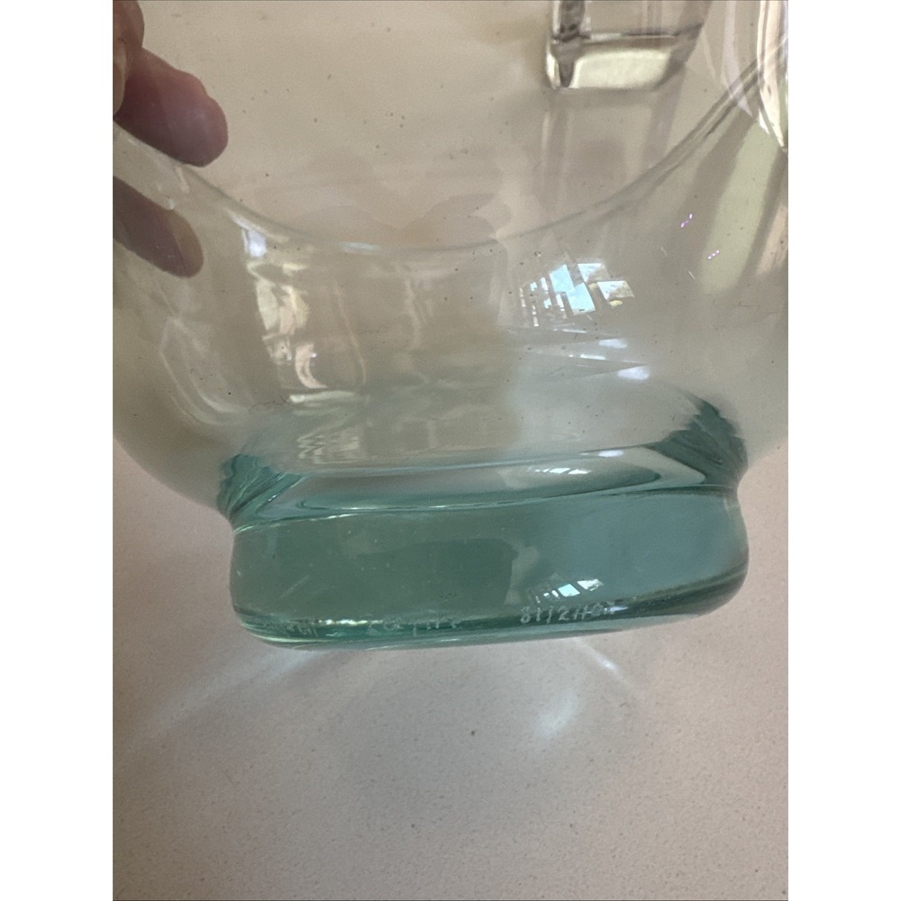 Vintage Handblown Art Glass Bowl Signed James Kingwell Icefire Studios Green - Picture 4 of 7